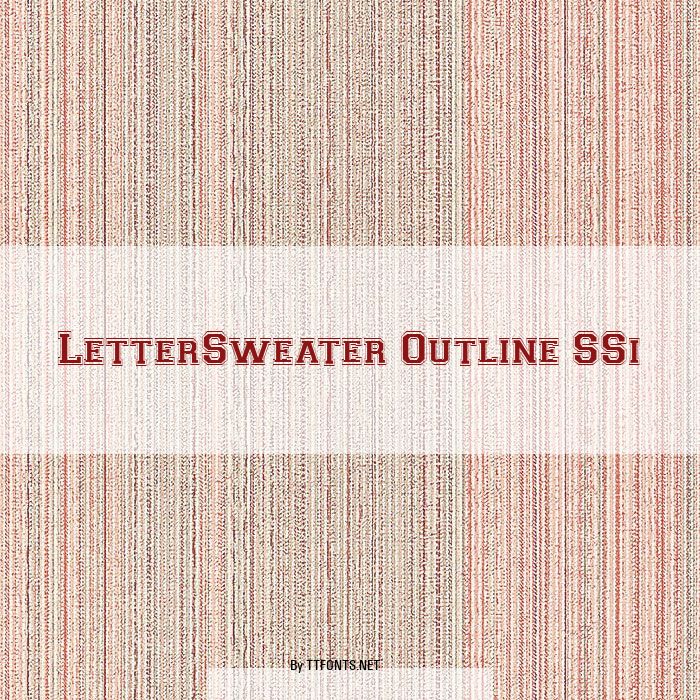 LetterSweater Outline SSi example